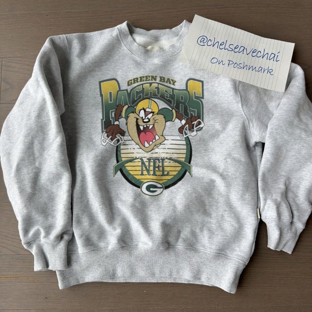 Vintage Green Bay Packers Football Looney Tunes Taz Shirt, NFL Packers Shirt Tee